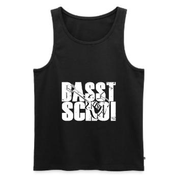 Basst Scho Bass Gitarre Bassist Bassisten - Männer Premium Bio Tank Top - Schwarz - Vorne - AI Model Male 178 light (178cm)