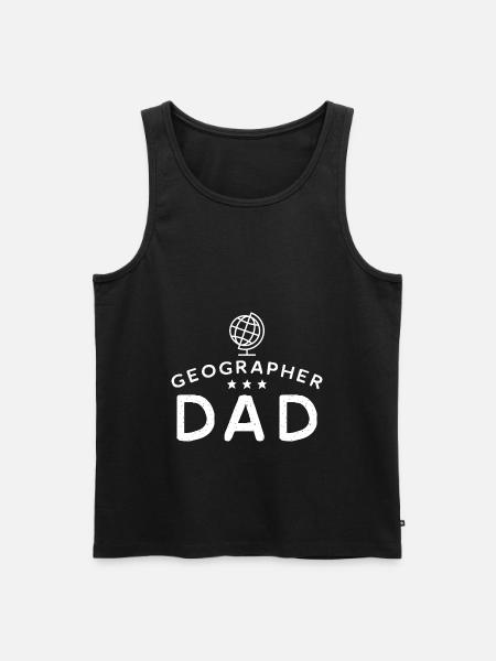 Geograf Papa Geograph Geographie Geografie - Männer Premium Bio Tank Top - Schwarz