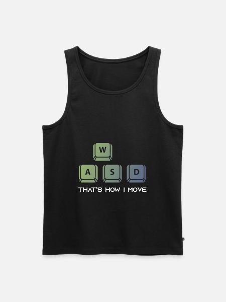 WASD Thats How I Move - Männer Premium Bio Tank Top - Schwarz