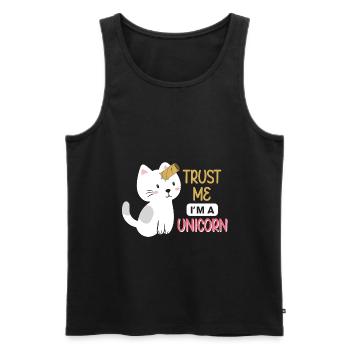 Trust Me I'm A Unicorn Kawaii Cat Unicorn - Männer Premium Bio Tank Top - Schwarz - Vorne - Michal (187cm)