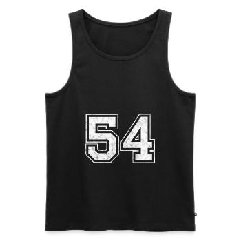 Number 54 - Men's Premium Organic Tank Top - black - Front - AI Model Male 178 light (178cm)