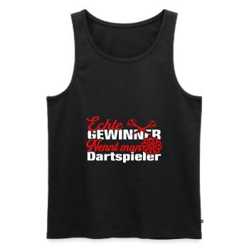 Dartspieler Darten Darts Dart Spruch - Männer Premium Bio Tank Top - Schwarz - Vorne - Michal (187cm)