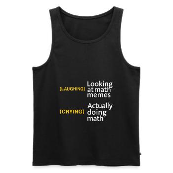 Math gift nerd teacher math teacher math - Men's Premium Organic Tank Top - black - Front - AI Model Male 178 light (178cm)