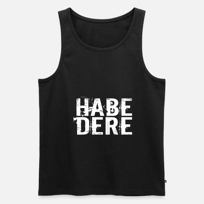 HABE DERE - Männer Premium Bio Tank Top - Schwarz