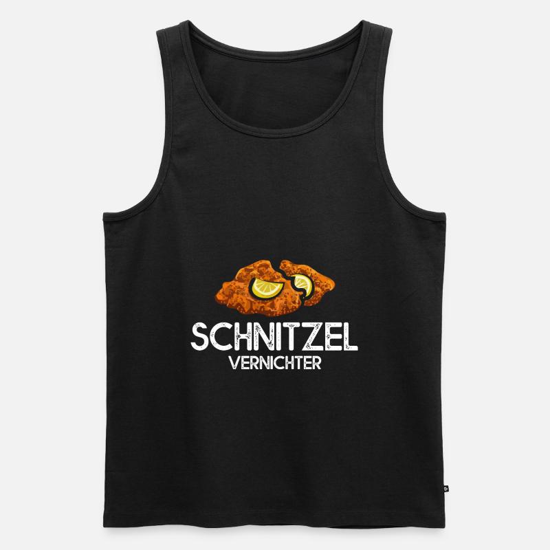 Schnitzel Vernichter Schnitzelfreunde - Männer Premium Bio Tank Top - Schwarz
