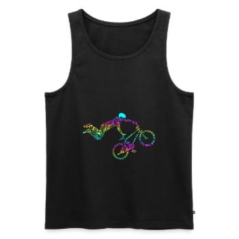 Le BMX - Débardeur bio Premium Homme - noir - Devant - Michal (187cm)