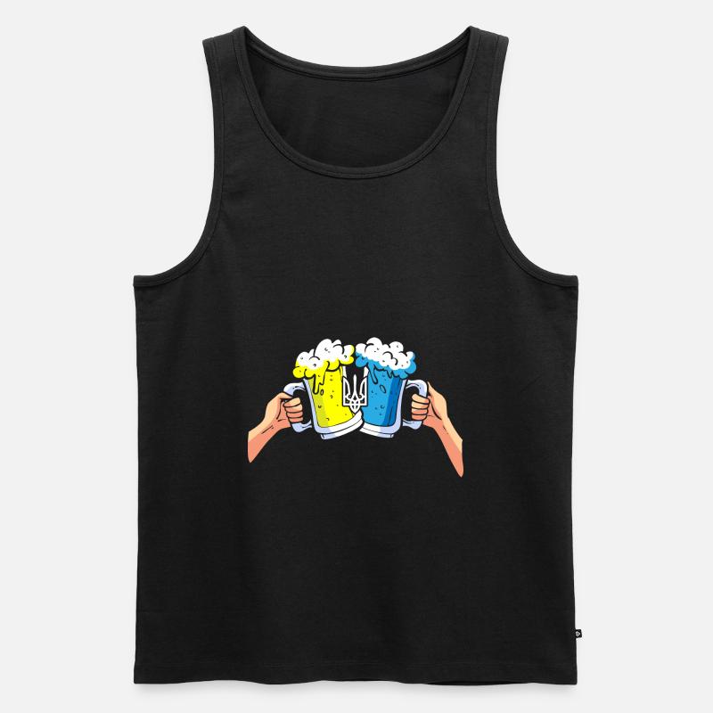 Ukraine Bier - Männer Premium Bio Tank Top - Schwarz