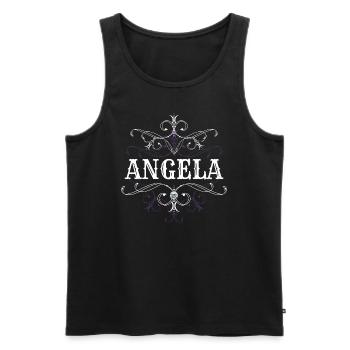 Angela Name Vorname Personalisiert - Männer Premium Bio Tank Top - Schwarz - Vorne - AI Model Male 178 light (178cm)
