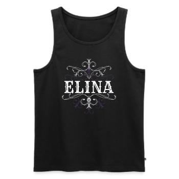 Elina Name Vorname Personalisiert - Männer Premium Bio Tank Top - Schwarz - Vorne - Michal (187cm)