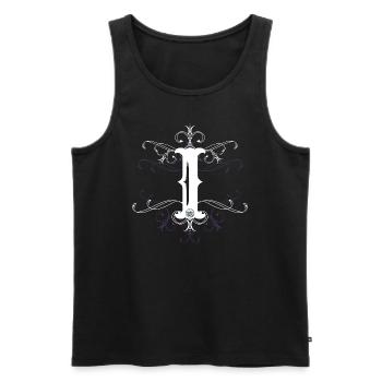 Buchstabe I Buchstabe-i - Männer Premium Bio Tank Top - Schwarz - Vorne - AI Model Male 178 light (178cm)