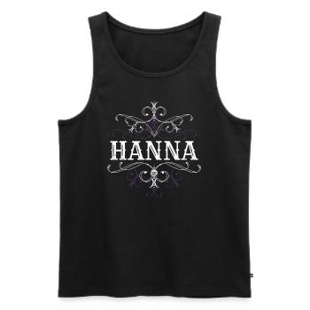 Hanna Surname First name personalized - Men's Premium Organic Tank Top - black - Front - Michal (187cm)