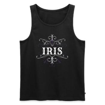 Iris Name Vorname Personalisiert - Männer Premium Bio Tank Top - Schwarz - Vorne - AI Model Male 178 light (178cm)