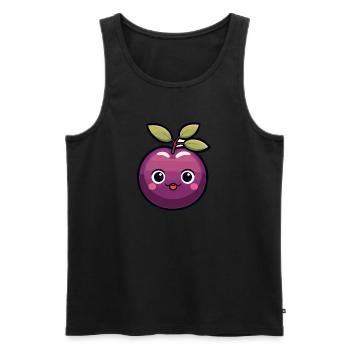 Prune Kawaii Prune Douce - Débardeur bio Premium Homme - noir - Devant - Michal (187cm)