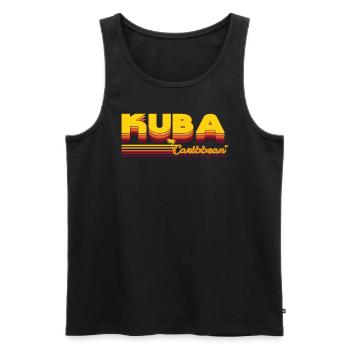 Cuba - La joie de vivre à l’état pur avec le design estival - Débardeur bio Premium Homme - noir - Devant - Michal (187cm)