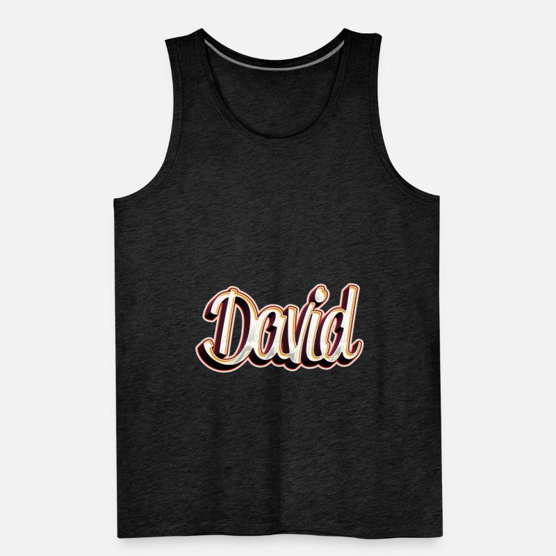 David First Name Name Graffiti Design Men's Premium Organic Tank Top
