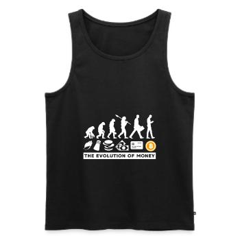 Bitcoin Crypto BTC The Evolution Of Money - Männer Premium Bio Tank Top - Schwarz - Vorne - AI Model Male 178 light (178cm)