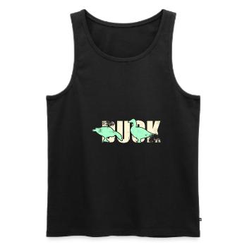 Ente Vogel - Männer Premium Bio Tank Top - Schwarz - Vorne - AI Model Male 178 light (178cm)