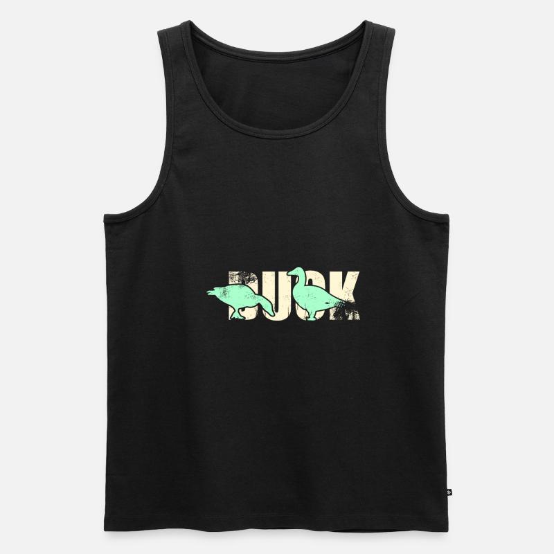 Ente Vogel - Männer Premium Bio Tank Top - Schwarz