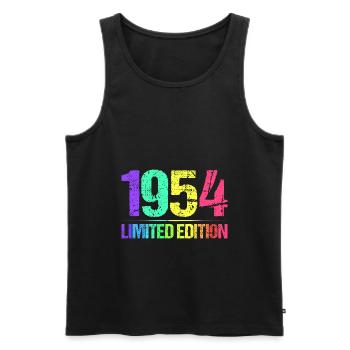 1954 Limited Edition Jahrgang 54er Retro Jahrgang - Männer Premium Bio Tank Top - Schwarz - Vorne - Michal (187cm)