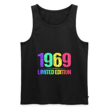 1969 Limited Edition Jahrgang 69er Retro Jahrgang - Männer Premium Bio Tank Top - Schwarz - Vorne - AI Model Male 178 light (178cm)