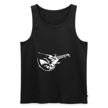 Guitare électrique Guitariste électrique Musique Guitare basse Bassiste - Débardeur bio Premium Homme - noir - Devant - Michal (187cm)
