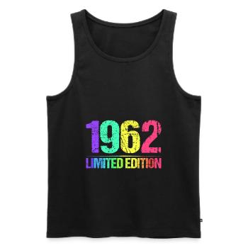 1962 Limited Edition Jahrgang 62er Retro Jahrgang - Männer Premium Bio Tank Top - Schwarz - Vorne - Michal (187cm)