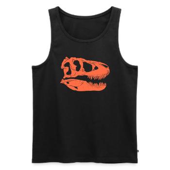 Tarbosaurus Fossil Skull - Men's Premium Organic Tank Top - black - Front - AI Model Male 178 light (178cm)
