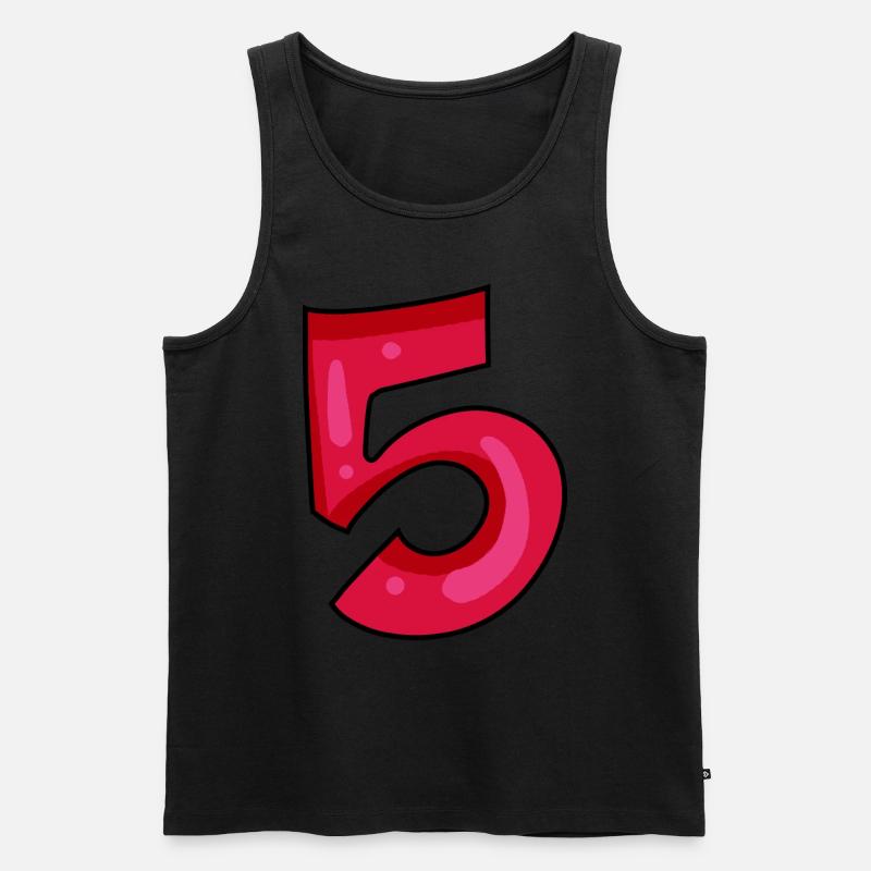 5 - Männer Premium Bio Tank Top - Schwarz