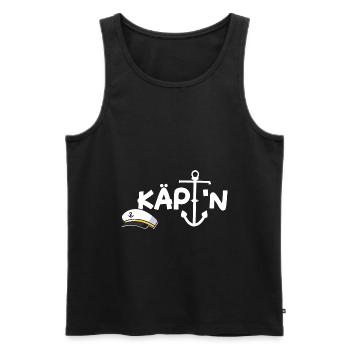 Käptn Kapitän Skipper Bootsführer Segelboot - Männer Premium Bio Tank Top - Schwarz - Vorne - Michal (187cm)