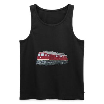 Ludmilla Lok Diesel Locomotive Taiga Drum BR 130 BR 132 - Men's Premium Organic Tank Top - black - Front - AI Model Male 178 light (178cm)