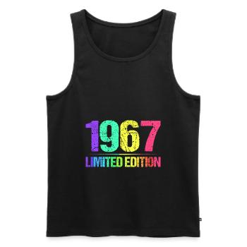 1967 Limited Edition Jahrgang 67er Retro Jahrgang - Männer Premium Bio Tank Top - Schwarz - Vorne - AI Model Male 178 light (178cm)