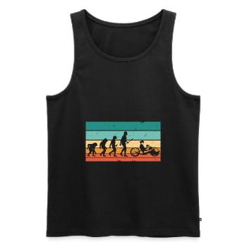 Vintage Evolution Handbike - Men's Premium Organic Tank Top - black - Front - Michal (187cm)