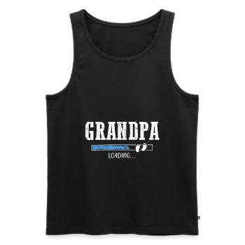 Chargement de grand-père - Débardeur bio Premium Homme - noir - Devant - AI Model Male 178 light (178cm)