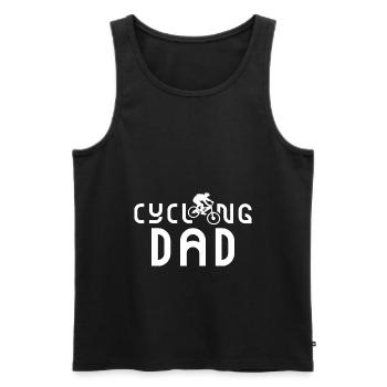 Cyclists Papa Cycling Cycling Cycling - Men's Premium Organic Tank Top - black - Front - AI Model Male 178 light (178cm)