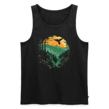 colibri, oiseau, la nature, animaux, nature sauvage, nectar - Débardeur bio Premium Homme - noir - Devant - Michal (187cm)