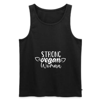 Fière femme végétalienne Vegan Vegan Vegan Vegan - Débardeur bio Premium Homme - noir - Devant - Michal (187cm)