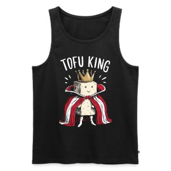 Tofu Lustiges - Männer Premium Bio Tank Top - Schwarz - Vorne - Michal (187cm)