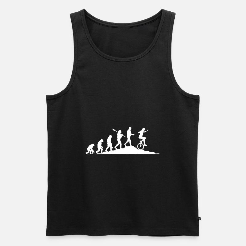 Unicycle Evolution - Men's Premium Organic Tank Top - black