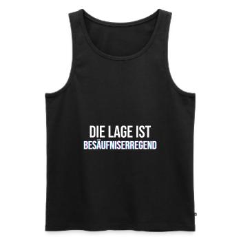 Die Lage ist besäufniserregend Vaporwave Party - Männer Premium Bio Tank Top - Schwarz - Vorne - Michal (187cm)