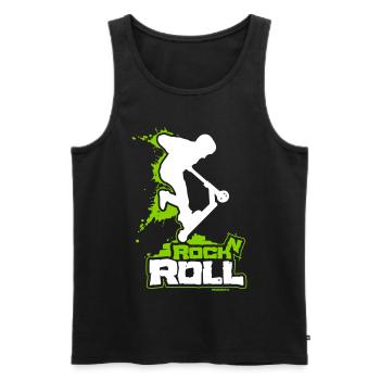 Scooter Stunt Roller Rock n Roll - Men's Premium Organic Tank Top - black - Front - Michal (187cm)