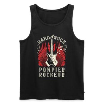 Hard Rock Metal Pompier Rockeur - Débardeur bio Premium Homme - charbon - Devant - Alexander (188cm)