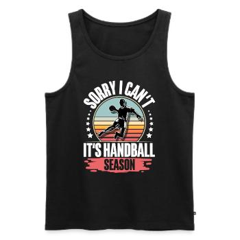 Handball Handballer - Männer Premium Bio Tank Top - Schwarz - Vorne - AI Model Male 178 light (178cm)