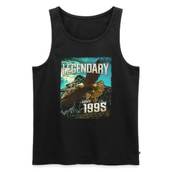 Legendary since 1995 - Men's Premium Organic Tank Top - black - Front - Michal (187cm)
