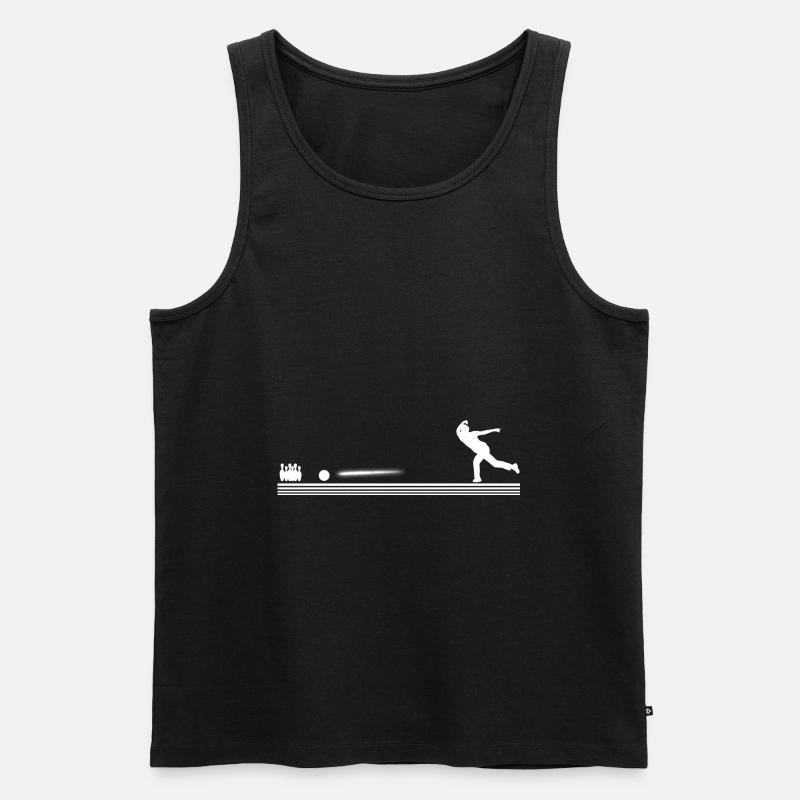 Bowling Bowler Bowlingkugel - Männer Premium Bio Tank Top - Schwarz