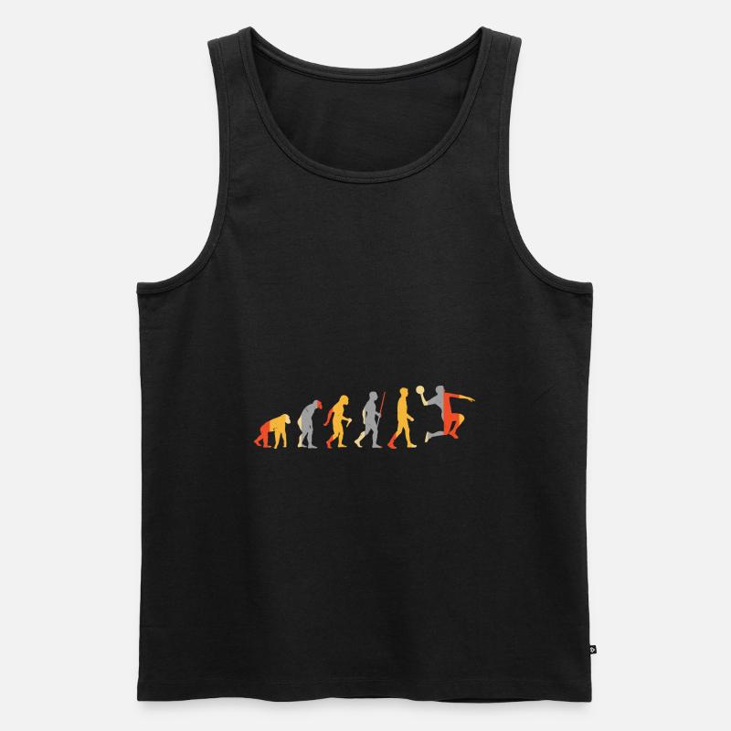 Evolution Handballer - Männer Premium Bio Tank Top - Schwarz
