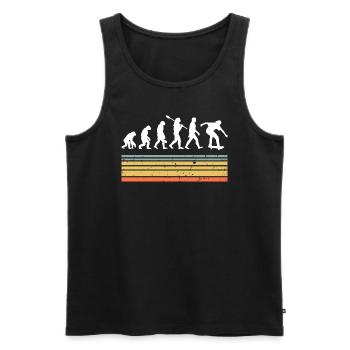 Skate Skateboard Evolution - Männer Premium Bio Tank Top - Schwarz - Vorne - AI Model Male 178 light (178cm)