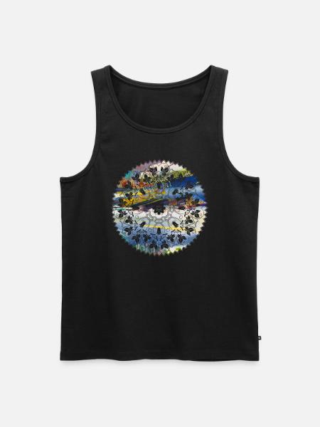 mandala,bunt,muster,orient,graffiti - Männer Premium Bio Tank Top - Schwarz