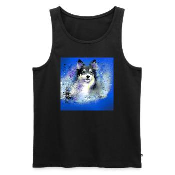 sheltie,Sheltie,dog,graffiti, painting,collie, aqu - Men's Premium Organic Tank Top - black - Front - Michal (187cm)