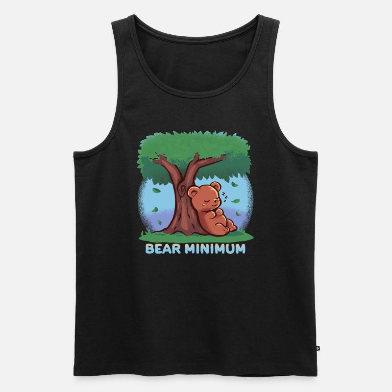 Doing the BEAR Minimum - Men's Premium Organic Tank Top - black