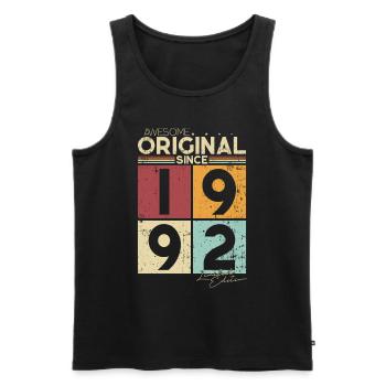 Original 1992 vintage birthday gift - Men's Premium Organic Tank Top - black - Front - Michal (187cm)